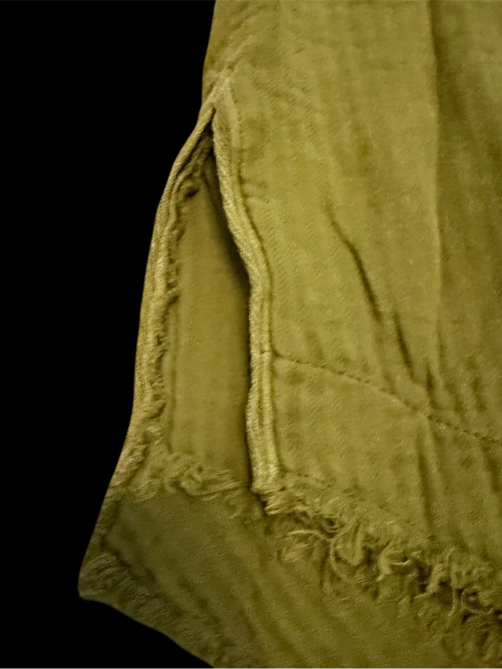 We The Free ~ Green Top ~ Boxy ~ Frayed Edges ~ Slits on Sides ~ Sz L NWOT - Picture 6 of 9